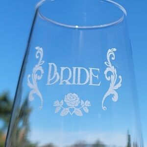 Wedding Wine Glasses Bride & Bride Set